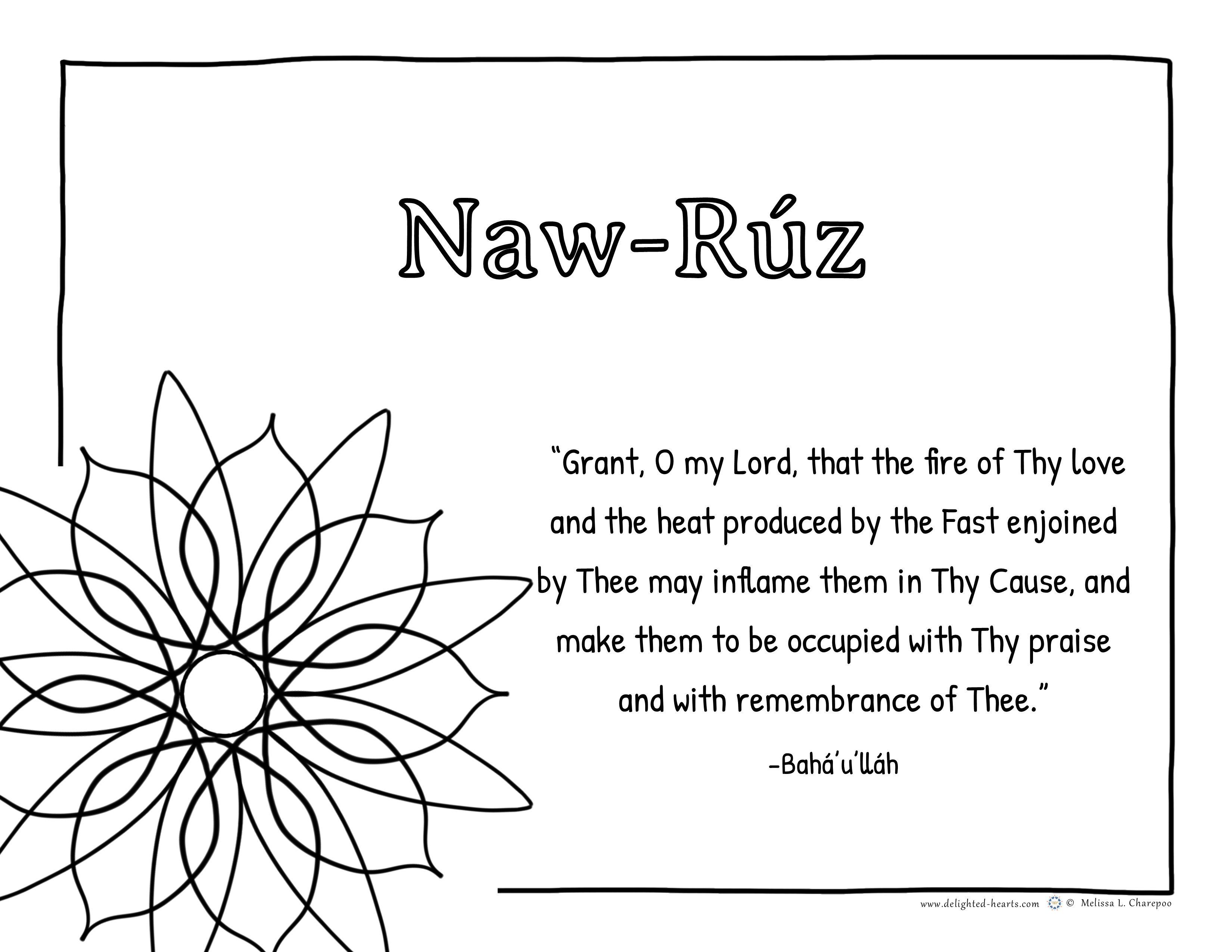 For all Bahá’í Holy Days – Delighted Hearts